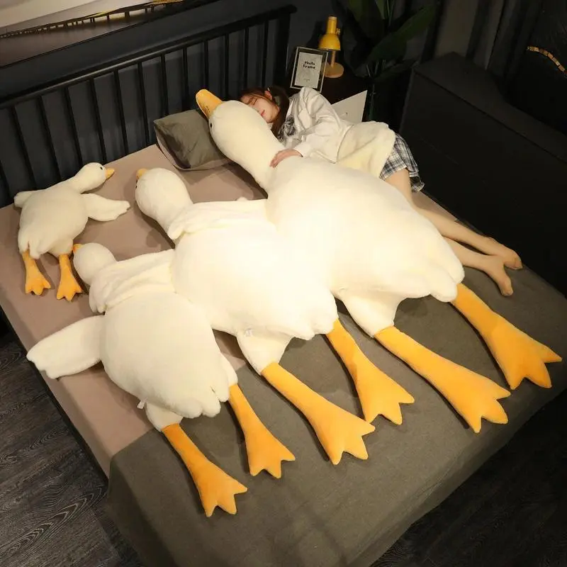 Large Cuddly Duck Plush Toy (50/90/130/160/190cm), Extra Soft PP Cotton Cute Stuffed Animal, Huggable Sleeping Companion, Collectibles, Kids' Party Gift (Toys & Hobbies Specialty DIY Supply, 90v, 130v), Soft Stuffed Collectible
