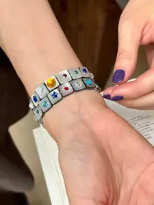 Studded Gem Star Watch Band Replacement Compatible Applewatch Series 5-10 & Iwatch S7-S9,s10, Shell Elastic Strap, All Seasons Style