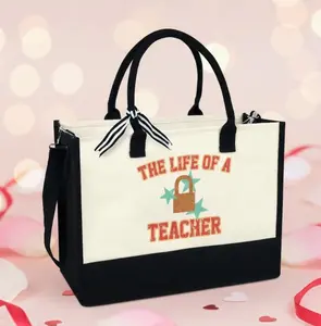 The Life of A Teacher Tote Bag - Christmas Gift For Teacher Life Tote Bag, Teacher Gifts, New Teacher Gifts, Teacher Appreciation LTD-2994-DNV