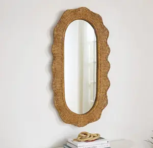 Oval Scalloped Mirror
