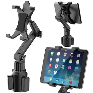 Adjustable Arm Car Cup Holder Tablet Mount for 4.7-10.5'' iPad Pro 10.5 9.7 Air Mini iPhone Android Tablet Stand Holder