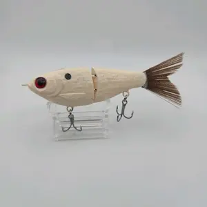 EBC 4.5 Inch Glide Bait 17.5 Grams Slow Sinking- Realistic Detail Hard Body with Dual Trebles for Bass Pike & Musky Fishing Lures