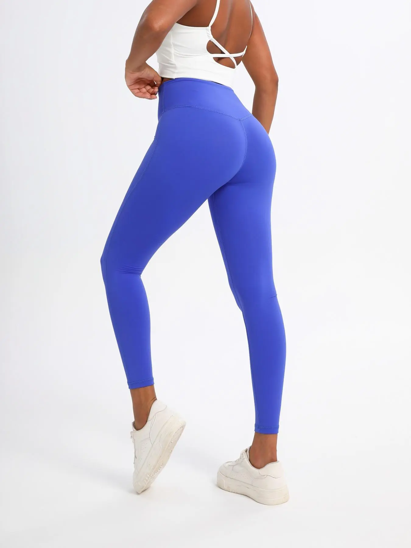 Women's Solid High Waist Sports Leggings, Casual Comfy Breathable Fitted Skinny Pants for Yoga Gym Workout Running, Ladies Yoga Activewear Athletic Leggings Sportswear for All Seasons, High Waisted Sportswear, Womenswear, Fitness Clothes