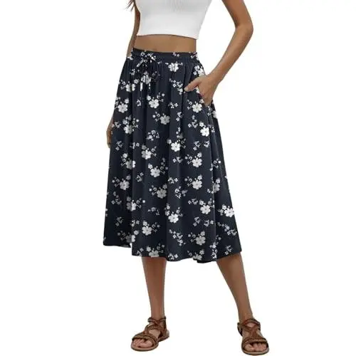 White Pink Flower Black