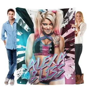 Classic Alexa Bliss WWE Wrestler Printed Flannel Fleece Blanket, Ultra Warm Cozy Couch Throw Blanket, Wrestling Sports Fan Home Decor Ideal Holiday Collectible Gift For WWE Fans