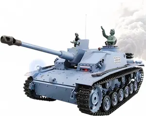 StuG.III Ausf.G German Tank Destroyer, 1/16 RTR RC Assault Gun F8 Panzer, HengLong 3868 S Edition P Version, Airsoft Battle Infrared Combat, Smoke Sound Light Recoil, WWII Military Model