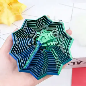 3D-Printed Rotating Gyroscope, Colorful Multi-Pattern Mechanical Puzzle Toy for Adults, Indoor and Outdoor Fidget Toy