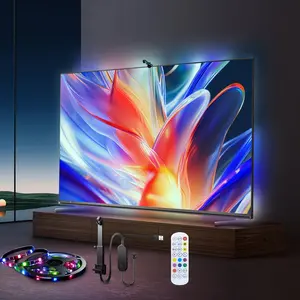 Rgbic TV Background Light Strip, Tv Led Lights, Extensible Ar Sensor, Captures Colors Music Rhythm, Synchronizes Sound Lights, Flexible Design, Home Cinema Enthusiasts