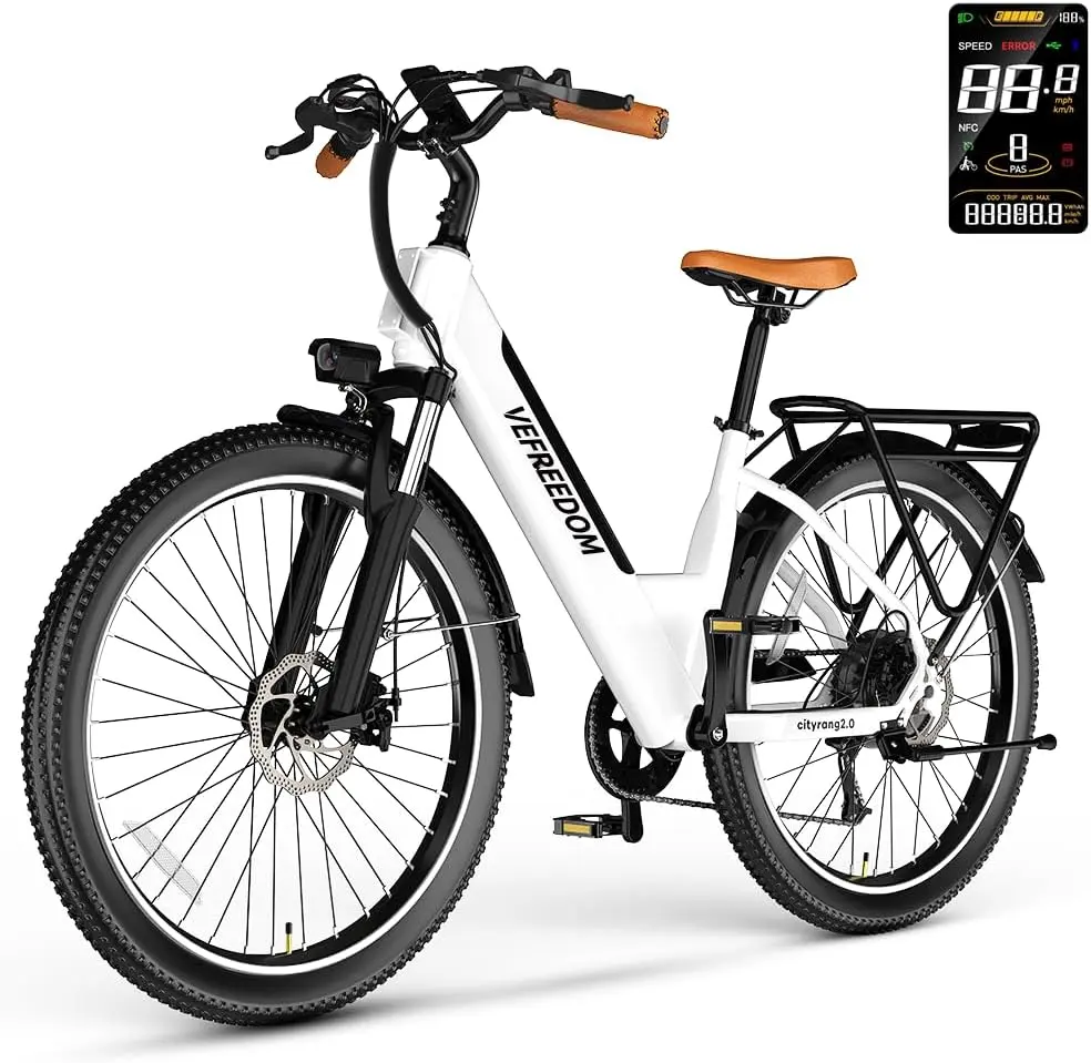 1000w Peak Electric Bike for Adults,up 80 Miles 48V 15AH Removable Battery Ebike, 26" UL Certified Electric Mountain E Bike Adult Electric Bicycles for Commute Beach Snow