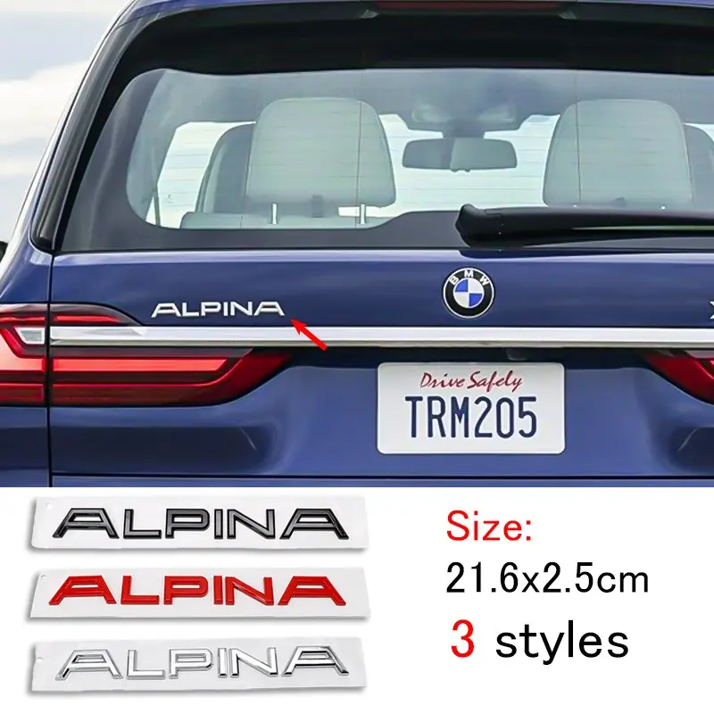1pc Bmw Logo Trunk Sticker for Custom Car Styling, Waterproof and Scratch-Resistant, Fits Alpina and Series X Models