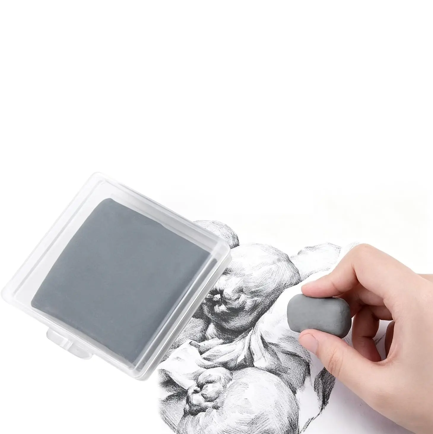 1 pcs Eraser for Artists in Storage Case - Absorbent Kneaded Erasers, Art Eraser
