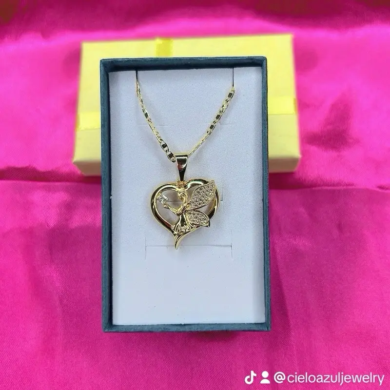 Tinkerbell heart necklace