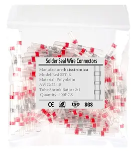 Haisstronica Bagged Solder Seal Wire Connectors, Heat Shrink Butt Connectors, Waterproof and Insulated, for Watercraft, Electrical, Electronics - AWG 26-24，AWG 22-18, AWG 18-16，AWG 16-14, AWG 12-10,Father's Day Gift