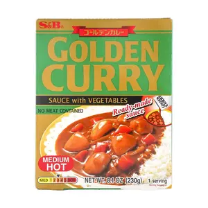 S&B Golden Curry Sauce with Vegetables Medium Hot 230g