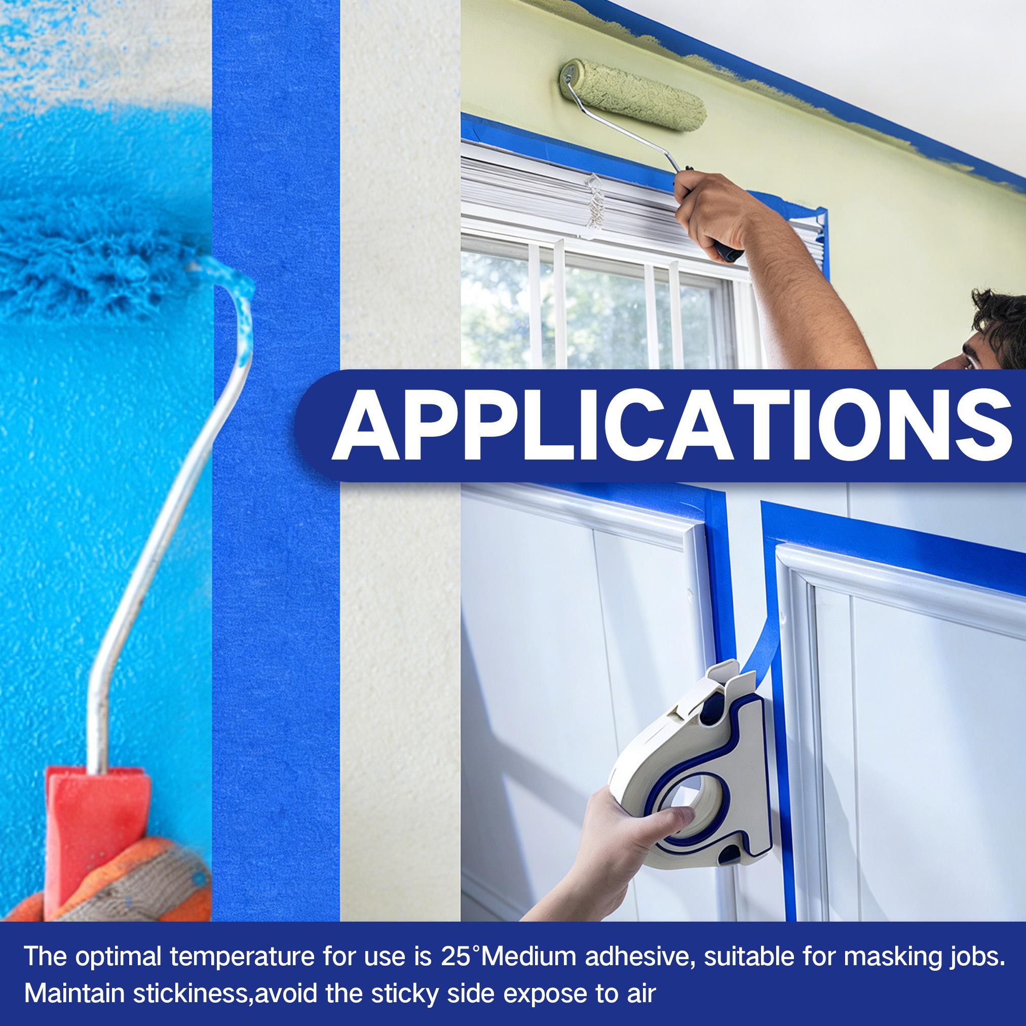Masking Tape applicator works for 1 inch 2.5cm tapes a Professional Masking Tape Dispenser with a Scraper, Featuring 1mm spacing, Suitable for Decorative moldings, Walls, Caulking baseboards, and Floor finishes.