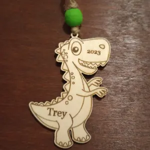 Personalized Dinosaur Christmas ornament