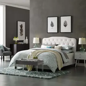 Modway Amelia Full Faux Leather Bed in White