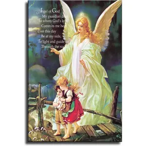 Generic Wall Art God's Guardian Angel - The Child on the Bridge. Poster Wall Art Canvas Picture Print Living Room Bedroom Decor (8x12inch-No Framed)