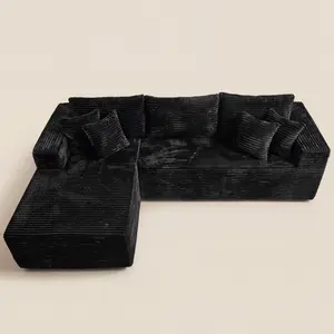 Modular Sectional Couch with L-Shape Chaise,Modern Modular Sofa with Deep Seat, Upholstered Couches for Living Room Bedroom,No Assembly Required boneless sectional couch Summervibes