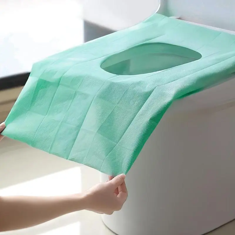 MeToMe 50pcs Disposable Toilet Seat Covers, Gentle Travel-Size Toilet Protectors for Home Bathroom & Hotel, Adult & Kid Bathroom Accessories