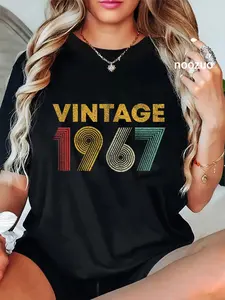 100% Cotton Vintage 1967 58th Birthday Gift Men Women 58 Years Old T-Shirt