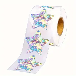Sparkling Silver Star Stickers - Bulk Pack - Ideal for Teacher Rewards, Party Favors, and Scrapbooking