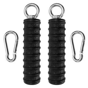 2Pcs Ergonomic Single Handle Tricep Attachment Cable Machine Maximum Advantage Grip Attachments Pull Up Rope Rope Arm Pulldown Bar Workout Strength Hand Grips for Gym (2 Carabiners Included)