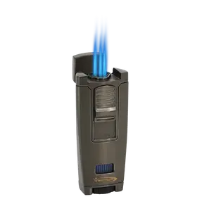 Vector Apex Triple Flame Torch Lighter - Wind Resistant Jet Flames, High Altitude Performance, Fuel Window, Flame Adjuster, Durable Design, Ergonomic Comfort