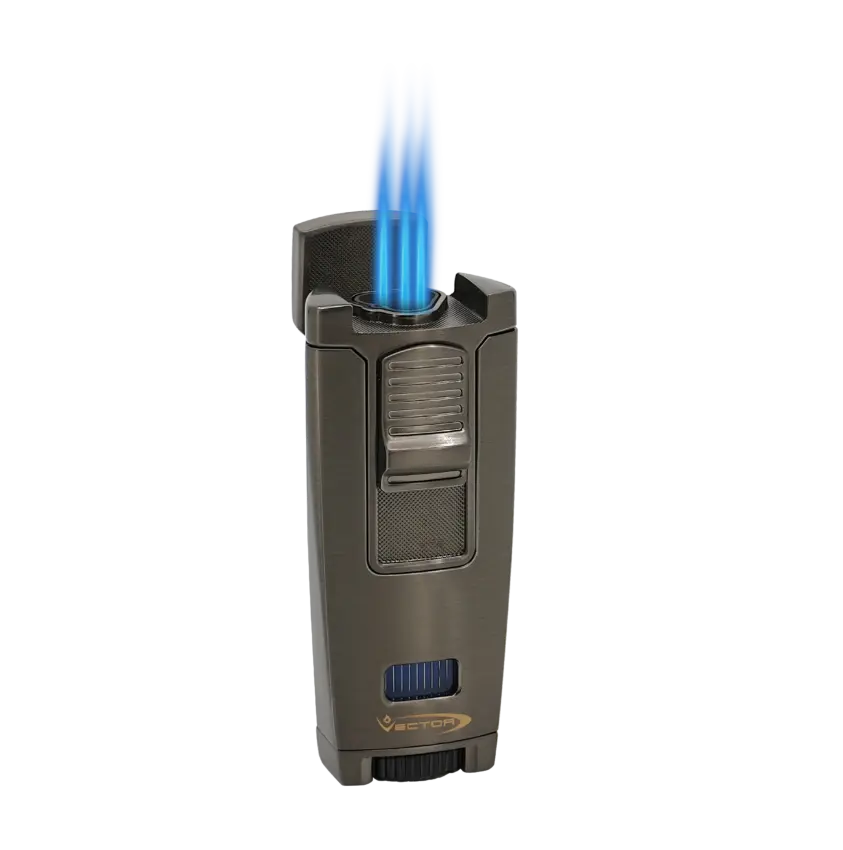 Vector Apex Triple Flame Torch Lighter - Wind Resistant Jet Flames, High Altitude Performance, Fuel Window, Flame Adjuster, Durable Design, Ergonomic Comfort