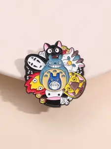 Cartoon Anime All-Star Pin Zinc Alloy Enamel Material, Cute Multiple Characters Display Decoration, Unisex Design, Anime Convention Daily Accessory Gift Clip