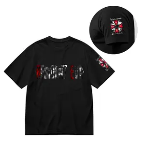 100 Cotton Casual Style T-Shirt Resident Evil Logo Design Summer Wear For Fans And Gamers
