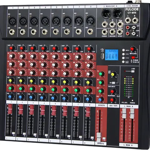 8/12/16/6 Channel Mixer Audio Console,  Professional Music Mixer DJ Mixing Board with Reverb Bluetooth MP3 Player 48V Phantom Power Supply USB Recording for Studio Karaoke Live Performance