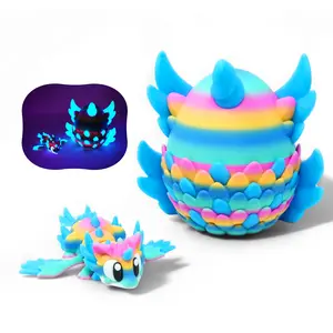 Glow in the Dark Celestial Dragon – Fully Articulated Cosmic Beast with Galaxy Egg, Charges & Glows, Hypnotic Cosmic Shelf Energy