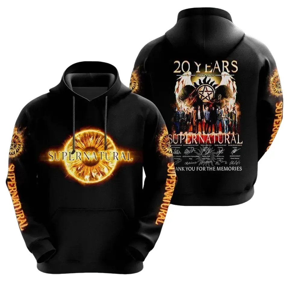 Supernatural 3D Hoodie, Anniversary 20th Winchester Brothers