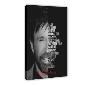 Inspirational Chuck Norris Motivational Quotes III Canvas Poster Wall Art Decoration For Home Bedroom Office Living Dorm Room Decor Boys Girls Gift