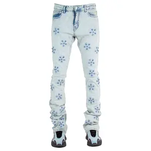 "Crystal" Stacked Denim - Ice Blue