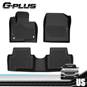 Fit For 13-18 Hyundai Santa Fe Sport,TPE Floor Mats All Weather Floor Mats Rubber Liners,Waterproof Anti-slip Durable Floor Mats,Car Accessories