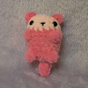 Pink Otter Plushie - Handmade- Crochet