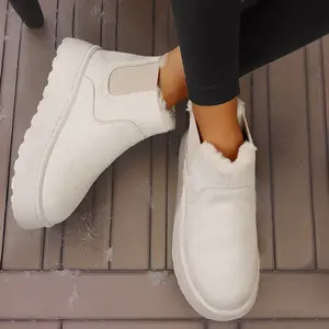 Women's Winter Short Boots for Women Warm Fur Lined Boots Comfortable Suede Lace Up Booties Cute Flat Boot Shoes Springfresh