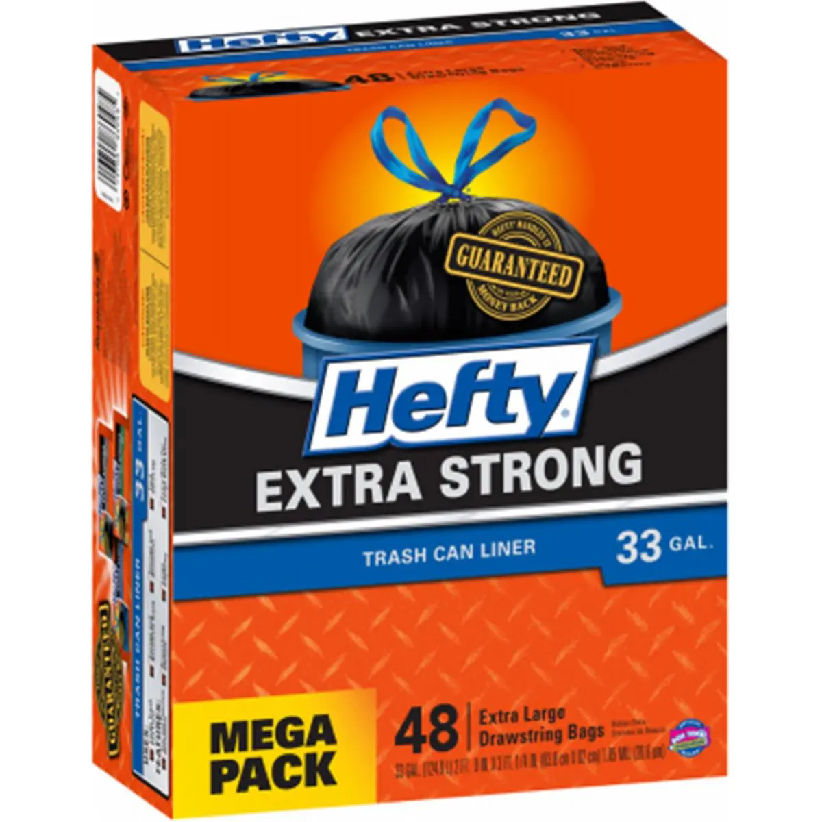 212 MAIN Heavy-Duty Drawstring Trash Bags, 33 gal Extra Strong, 48-Count Home Supplies for Home Care