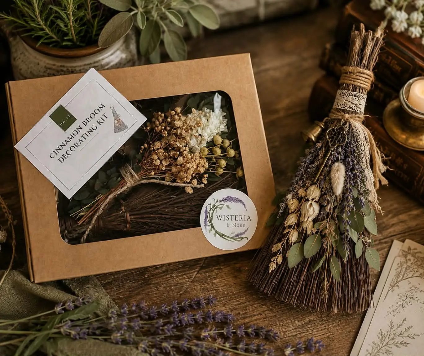 Mini  Cinnamon Broom Decorating Kit