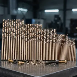 M35 Cobalt Steel Drill Bit Set 50 Pcs for Stainless Steel & Metal Precision Drilling, Durable Anti-Break Tools for Mold Making, Reaming & High-Temperature Applications, Professional Grade Metalworking