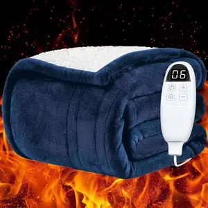 Heated Blanket King Size – 6 Heat Settings, 1-8 Hour Auto-Off Timer, Overheat Protection, Soft Flannel & Sherpa, ETL Certified, Electric Blankets Throw for Bed & Couch, Safe & Cozy Winter Heating Blanket