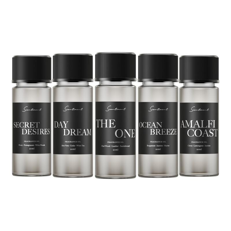 Scentiment Hotel Scents Discovery Set: Sampler Size Diffuser Fragrance Oils Inspired by Iconic Hotels for Home & Travel (20ml)
