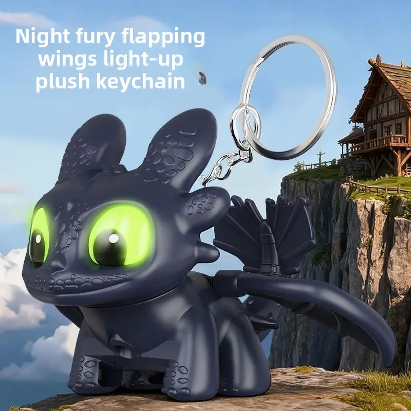 Cute Cartoon Glowing Toothless Boy Car Ornament with Wings, Dashboard Decor, Dashboard Decorations, Car Interior Ornaments, Creative Hanging Accessory for Cars, Backpacks, Hats, Car Dashboard Accessories, Fun Car Accessories