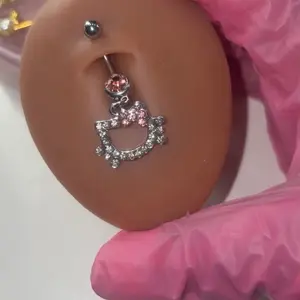 Pinky Hello kitty belly ring Stainless Steel Piercing Jewelry