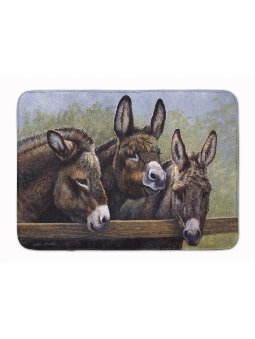 Carolines Treasures BDBA0235RUG Donkeys by Daphne Baxter Machine Washable Memory Foam Mat