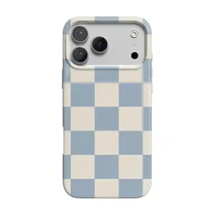 Casely iPhone 17 Pro Max Case | Fit Check | Light Blue Checkerboard | Compatible with MagSafe | Classic Ultra Thin Design