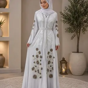 #36 Dubai luxury 1-piece abaya with matching hijab and belt