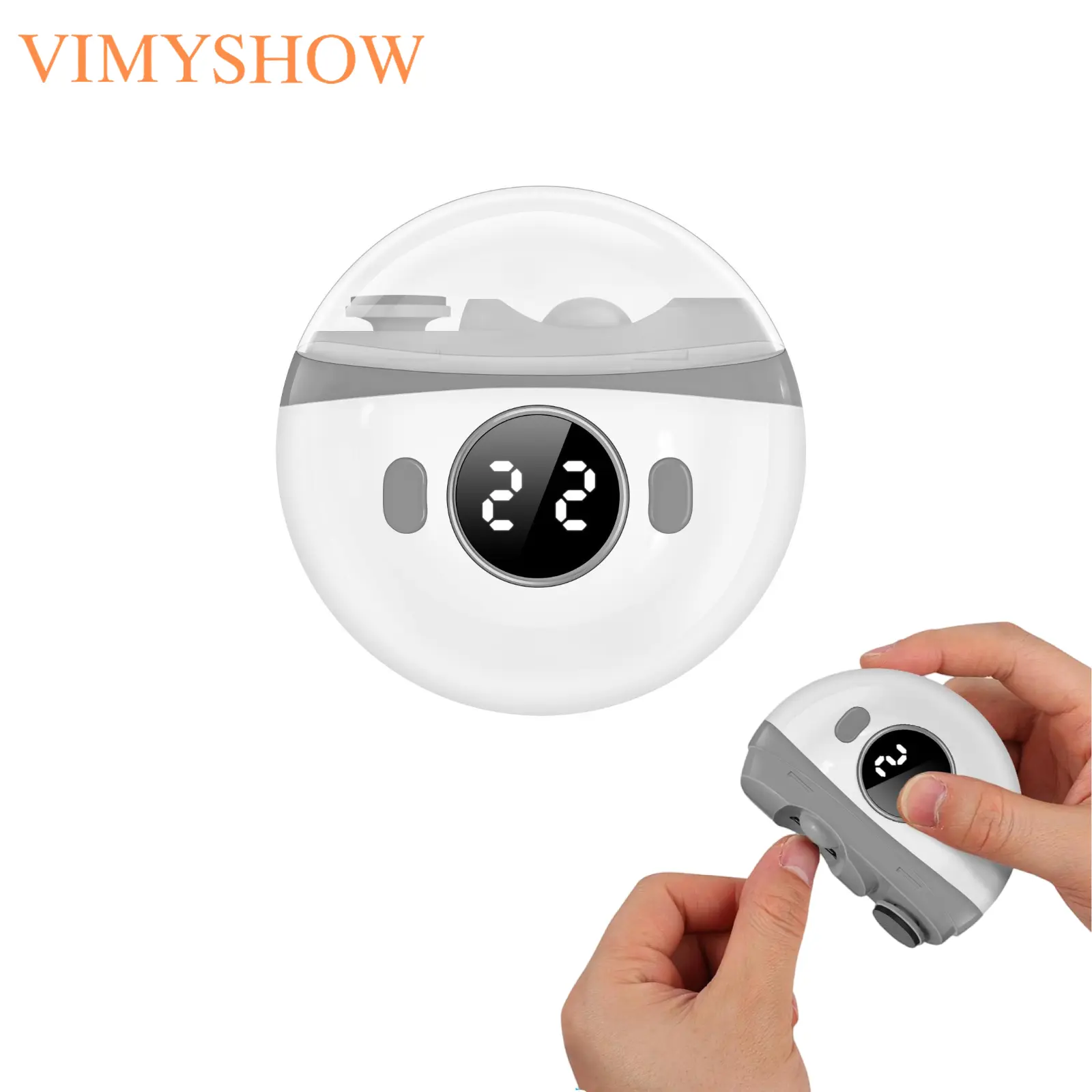 Rechargeable Nail Clipper Electric Automatic Nail Trimmer with LED Light Nail Care Device Nail Polisher for Seniors Adult Baby